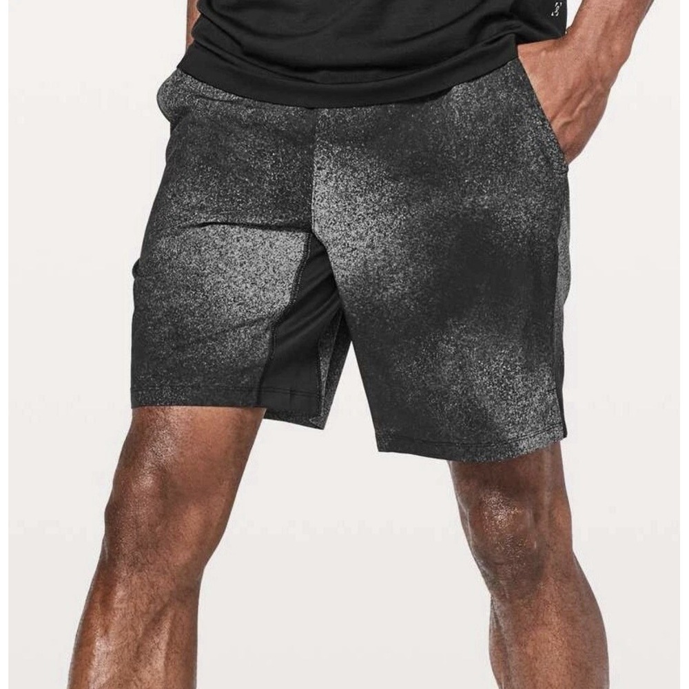 Lululemon T.H.E. Shorts Ocean Spray Ice Grey Black 9" Large